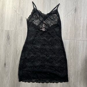 Black Lace Slip Dress - Women's Intimates & Sleepwear